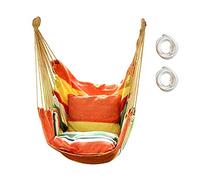 Hamac Extérieur Haut de Gamme - Hamac sur Pied Léger, Jardin et Balcon - Accessoire de Camping Idéal pour Vacances, Sieste et Détente (sans Coussin，Couleur Orange)