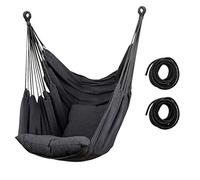 Hamac Extérieur Haut de Gamme - Hamac sur Pied Léger, Jardin et Balcon - Accessoire de Camping Idéal pour Vacances, Sieste et Détente(sans Coussin,Gris Foncé)