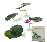 Hamac Feuille pour Betta | Décoration Réaliste 4 Pièces avec Ventouses,Support De Repos Conçu pour Betta - pour Aquarium et Bac à Poissons, Dormir Se Reposer Se Cacher Jouer Reproduire