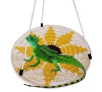 Hamac for Reptiles, Accessoires de Dragon Barbu, hamac Beardie tissé à la Main, Support de Plate-Forme for Animaux de Compagnie, for caméléon, Oiseaux, Rats, Gecko, Iguane, 5 pièces