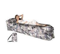 Hamac Gonflable, Canapé Gonflable Portable Pliable avec Sac de Transport, Imperméable et Anti-fuite, Lit Gonflablen avec Appui-tête, Idéal pour Voyage, Camping, Piscine et Pique-niques 240x70cm