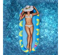 Hamac Gonflable Flottant, Lit À Air, Portable, Pliant, Pour Piscine, Matelas À Air, Jouets De Fête, 1.8m X 8m