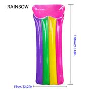 Hamac Gonflable Flottant Pliable D'extérieur,Matelas De Piscine,Anneau De Natation,Jouet De Fête,Lit De Détente Pour La Natation - Type Rainbow