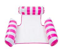 Hamac Gonflable Piscine,Bow-Noeud Hamac Gonflable,Matelas Gonflable Flottant,Pliable Hamac d'eau,Hamac d'eau 4 en 1,Les Meilleurs Cadeaux d'été pour Adultes et Enfants (Jaune)