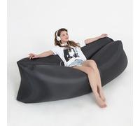 Hamac Gonflable,Sofa D'air Imperméable À L'eau Avec Le Paquet Portatif,Pour Camping,Jardin,Parties De Piscine Et De Plage(Noir) Noir