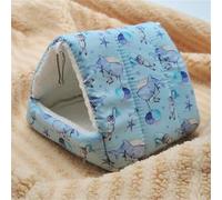 Hamac grotte jouet en peluche chaude pour perruche, calopsitte, canari, lit pour oiseaux (baleine bleue, taille XL)