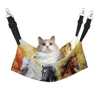 Hamac imprimé chevaux courant dans la prairie - Hamac de couchage pour chats, lapins, furets, chiots, petits animaux