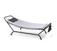 Hamac Jardin Grande Transat Cadre Métal Avec Rangement 230×98×82h CM