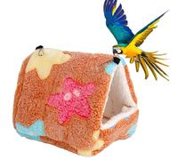 Hamac lit pour oiseaux - Éponge en flanelle de coton 14 x 12 cm | Nichoir d'hiver chaud pour perroquet | Grotte épaisse et douce pour petits animaux pour oiseaux, hamsters, écureuils, glisseurs en