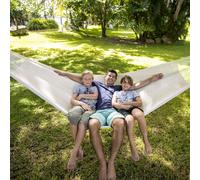 Hamac mexicain en filet - Family Natur blanc Plus / 3 personnes 300 kg Coton