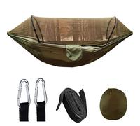 Hamac moustiquaire à ouverture automatique rapide,balançoire de camping en plein air,anti-flexion,chaise à bascule en nylon 260x140cm - Type ArmyGreen Single
