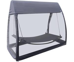 Hamac moustiquaire TRINIDAD Ardoise 233 x 138 203 cm - Acier traité époxy, Texaline Hespéride