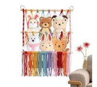 Hamac mural à 2 couches pour rangement de jouets, hamac bohème en peluche pour chambre d'enfant, salle de jeux, salon, placard, étagère, fête d'anniversaire