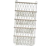 Hamac mural à suspendre en forme d'animal en peluche pour salle de bain, chambre d'enfant, rangement de jouets bohème en macramé pour livres et balles (beige)