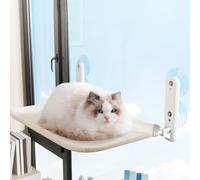 Hamac mural pour chat, hamac de fenêtre pliable avec ventouses puissantes pour chats d'intérieur, lit pour animal domestique peu encombrant pour bronzer et faire la sieste, design robuste