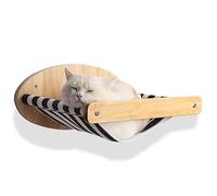 Hamac mural pour chat - Hamac en bois flottant - Étagère flottante pour chat - En sisal souple