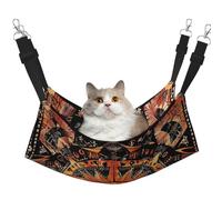 Hamac orange soleil et lune mandala imprimé animal de compagnie - Hamac de couchage pour chats, lapins, furets, chiots, petits animaux