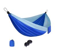 Hamac portable avec de rangement, lit de repos en tissu de parachute extérieur avec sangles pour la plage et le patio, loisirs et repos dans la cour, lit d ' extérieur, hamac de camp avec sangles,
