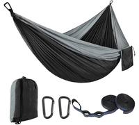 Hamac portable pour camping en plein air, tissu de parachute en nylon, balançoire de voyage légère, 270 x 140 cm, durable et confortable, parfait pour la randonnée et la détente