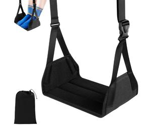 Hamac Porte-Pieds Avion, Hamac de Voyage Réglable pour Pieds, Sangle Ergonomique Pliable Amovible pour Confort Détente Maison Voiture