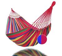 Hamac pour 2 Personnes, 220 × 150 cm, Tissu Polycoton(Rouge) XXL