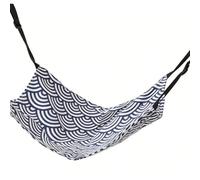 Hamac pour Animaux de Compagnie, Lit Doux pour la Peau, 38x48cm, Conception Durable, Parfait pour Les Espaces Intérieurs des Chats (Forme d'éventail Bleu)
