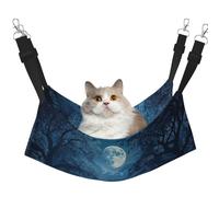 Hamac pour animaux de compagnie Motif forêt enchantée ciel nocturne avec lune et arbre - Hamac de couchage pour chats, lapins, furets, chiots, petits animaux