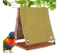 Hamac pour cage à oiseaux, balançoire en rotin, retraite confortable, interactive et attrayante, 15 x 10 x 14 cm, idéal pour se reposer et jouer