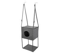 Hamac pour chat - 15,75 x 13,39 pouces, escalade pliable pour chat, respirant et réglable, perchoir pour animaux de compagnie, hamac pour chat de saison amovible | D triangulaire solide
