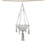Hamac pour chat, balançoire pour animaux de compagnie - 47,24 x 15,75 pouces, panier suspendu tissé en corde de coton, filet décoratif fait à la main, endroit de repos confortable, conception peu enco
