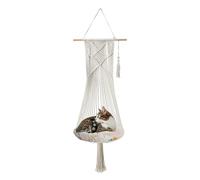 Hamac pour chat en , lit pour chat multifonctionnel, style bohème, confortable, lit en corde de coton tissée à la main pour fenêtre, porche, jardin