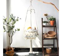 Hamac pour chat - En macramé tissé à la main - Jusqu'à 5 kg - Lit suspendu - Balançoire pour chat - Avec panier - Hamac pour dormir, jouer et se prélasser