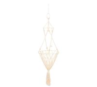 Hamac pour Chat Fait Main en Corde de Coton, Style Bohème | Structure Aérée, Usage Toute Saison, Forme Semi-fermée, pour Maison, Beige, Coton et Fer