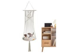 Hamac pour chat - Lit multifonction bohème pour chat - Corde en coton tissée à la main pour chaton, balançoire douce pour dormir, faire la , l'escalade