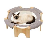 Hamac pour chat, modèle standard, lit surélevé, support | Bois massif, anti-basculement, maille respirante. Idéal pour fenêtre ou balcon. Gain de place.