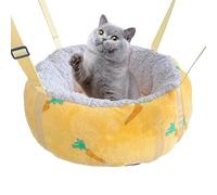 Hamac pour chat pour cage - hamac doux chaud, swing pour animaux de compagnie | Lit suspendu réglable avec base anti-slip, peluche au repos pour chats, hamacs confortables pour chatons et furets