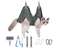 Hamac pour chien, harnais pour chat 10 pièces pour toilettage, harnais de toilettage pour chien | Hamac de toilettage pour chat, ensemble de bacs à ongles pour animaux de compagnie, hamac pour coupe