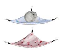 Hamac pour Cochon d'Inde,2 Hamacs d'angle Suspendus pour Chinchilla avec Crochets,Toutes Saisons Disponibles pour Petits Animaux,Rat,Perroquet,Planeur a Sucre,Furet,Ecureuil