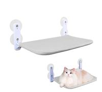 Hamac pour fenêtre pour chat, perchoir de fenêtre pour chat - Perchoir de fenêtre pliable avec ventouse, capacité de 5,4 kg, économie d'espace pour se reposer et prendre un bain de soleil