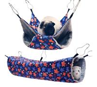 Hamac pour Furet De Cage - 2 Pièces Hamac pour Écureuil | Lit Confortable pour Petites Races d'animaux de Compagnie comme Hérisson, Souris et Gerbille, Idéal pour Cage, Maison, Salon et