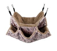 Hamac pour furet, hamac à trois couches pour enrichir vos animaux de compagnie, hamac chaud pour petit animal de compagnie avec quatre crochets en zinc pour grimper dans et hors du hamac pour enrichir