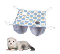 Hamac pour Furet,Rat et Cochon d'Inde,Tunnel Suspendu Double Couche avec 4 Crochets en Acier Inoxydable,Convient Également Aux Hamsters,Planeurs de Sucre,Ecureuils et Chinchillas pour Jouer et Dormir
