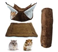 Hamac pour Furets Tunnel d'activités, Tapis Doux Chaud, Matière Peluche