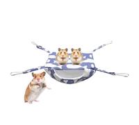 Hamac pour hamster - Balançoire douce et réglable - Lit pour furet d'hiver avec crochets en métal - Pour animaux de compagnie - Chinchilla Gerbil - Hérisson - Intérieur - Maison - Appartement