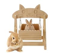 Hamac pour hamster en bois - Plate-forme suspendue pour animaux de compagnie sans mâcher, jouet de repos en bois naturel, accessoire de cage | Lit d'escalade confortable pour souris Gerbil