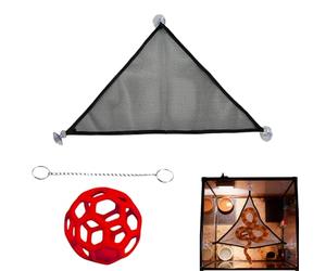 Hamac pour Jeu Barbe | Jouets d'enrichissement avec Balle - Hamac de Jeu Barbe,pour Gecko Séjour Légumes Nourrir Relaxant Terrarium Accessoire