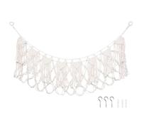 Hamac pour Jouets bohèmes, Corde en Coton tissée à la Main, 150 x 40 cm, Support pour Animaux en Peluche, Organiseur d'angle, Filet en Maille, pour Murs, côtés de Placard, Lits superposés, de