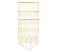 Hamac pour jouets en peluche, 4 couches, polyvalent, au-dessus de la porte, organisateur de jouets, style bohémien, support en macramé pour chambre d'enfant, salle de jeux, chambre à coucher