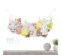 Hamac pour jouets | Support mural robuste | Hamac de rangement pour jouets en peluche, filet en maille, pour l'organisation de la chambre des filles, des enfants, de la chambre d'enfant
