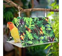 Hamac pour Oiseaux,Hamac Perroquet Nid et Perchoir - Perchoir Cabane d'Été pour Conures Gris d'Afrique Cacatoès Aras Canaris Inséparables Escalade